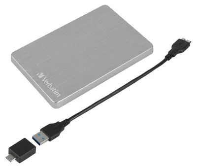 Produktbild von Verbatim Store 'n' Go ALU Slim Portable Festplatte 1 TB Silber, 1 TB, 2.5", 3.2 Gen 1 (3.1 Gen 1), Silber