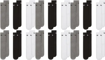 Produktbild von 9 Paar Nike Everyday Lightweight Crew SX7676 Tennis Socke - Farbe: weiß grau schwarz - Größe: 34-38