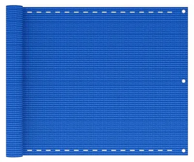 Produktbild von Sonnenschirm und Balkonschutz, blau, 75 x 500 cm, HDPE