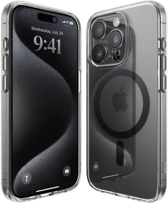 Immagine prodotto di Elago MagSafe Hybrid Clear Case per iPhone 15 Pro Nero
