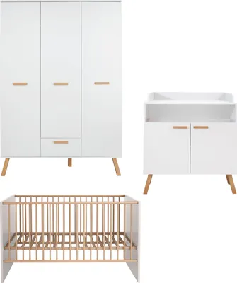 Produktbild von trendteam Babyzimmer 3-teilige Kombination Mats Weiß Melamin