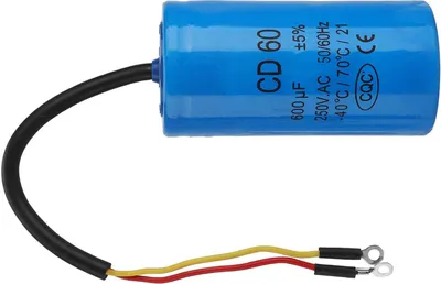 Obrázok produktu pre Kondenzátor CD60 s vodičom 250V AC 600uF 50/60Hz pre motorový vzduchový kompresor