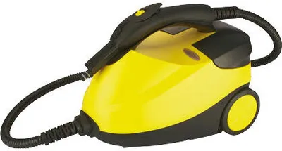 Produktbild von H.Koenig Dampfreiniger NV6200 / 4 bar / Autonomie 45 min / bereit in 8 min / leistungsstark 2000W / kompakt / Multifunktion Haus Büro Möbel Auto / 10 Zubehörteile inklusiv, Gelb/Schwarz