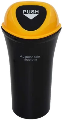 Produktbild von Solidchoice – Mülleimer für Autos, Mini-Aufbewahrungsbox, Gelb