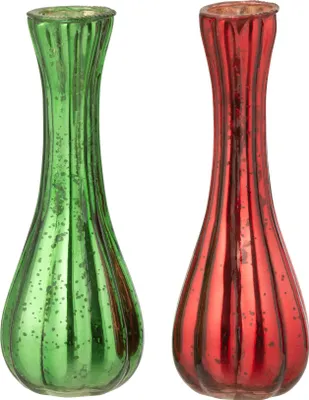 Produktbild von J-Line Soliflore Glas Rot/Grün Large Sortiert 2