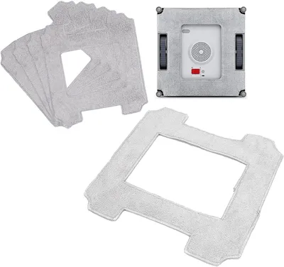 Imagen del producto de Paños de limpieza de repuesto, 4 unidades, compatibles con el robot limpiacristales Winbot W2 Pro, para la limpieza de ventanas