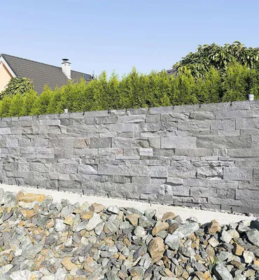 Produktbild von Zaunbanner Steinwand hellgrau Sichtschutz Garten Zaun
