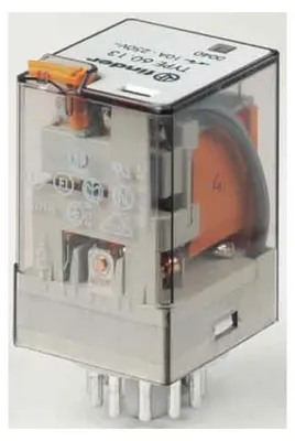 Productafbeelding van Finder industriële stekkerrelais 60.13.9.024.0070, 3 contacten, 10A, 24V DC
