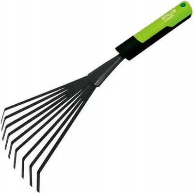 Zdjęcie produktu dla Czarna metalowa miotła ogrodowa 39 cm
