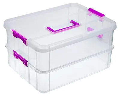 Obrázek produktu pro 2 kusy stohovatelné úložné krabice, multifunkční organizér