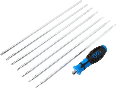 Immagine prodotto di BGS 2326 | Set di cacciaviti con lame intercambiabili | Profilo a T (per Torx) / Profilo a T (per Torx) con foro | T10 - T40 | 8 pz.