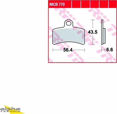 Produktbild von TRW Bremsbelagsatz MCB770 TXT