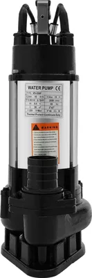 Image de Pompe de relevage en acier inoxydable - Pompe pour eaux usées - 0,55 kW, 0,75 CV - Débit : 18 m³/h - Hauteur de refoulement : 15 m - Sortie de 50 mm - Avec flotteur - 220 V, prise européenne