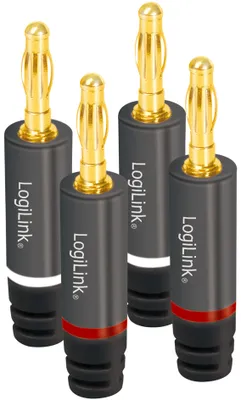 Produktbild von LogiLink CA1212, Banana, Grau, Männlich, Gerade, Metall, Gold