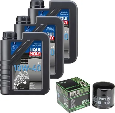 Productafbeelding van Onderhoudsset voor Honda CBR 600 RR PC37 2006, inclusief: LIQUI MOLY 10W-40 motorolie (3 liter) en een oliefilter