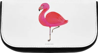 Produktbild von Mr. & Mrs. Panda Kulturbeutel Flamingo Classic - Weiß - Geschenk, Spruch, Ich, Sohn, kosmetiktäschchen, schminkaufbewahrung, Make-up Organizer, Prächtig, glücklich, Stolz