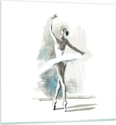 Produktbild von Bilder auf glas - Einteilig - Ballerina Tanz Frau - 70x70cm - Glasbilder - Wandbilder - Bilder - zum Aufhängen bereit - Wanddekoration aus Glas - Glas Bilder - Wandbild auf Glas - GAC70x70-4953