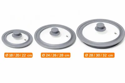 Immagine prodotto di oishii Lidmaster 28/30/32 Coperchio universale in vetro Coperchio per pentole Coperchio per padelle Coperchio