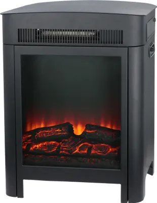 Zdjęcie produktu dla Kominek elektryczny Classic Fire Modena z ogrzewaniem i otwartym ogniem - Dekoracyjny kominek z oświetleniem LED - Regulowany termostat - 2 ustawienia ciepła 1800W/2000W - 41 x 59 x 26 cm - Czarny