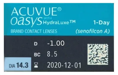 Zdjęcie produktu dla Soczewki kontaktowe ACUVUE OASYS 1-Day 30 szt. BC: 8.5, Moc: -1,00