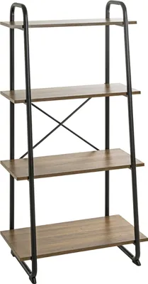 Produktbild von Ablageregal >23895< in schwarz-eiche - 60x128x36cm (BxHxT)