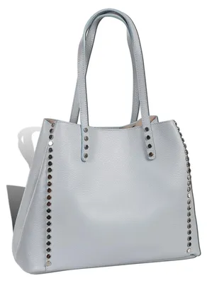Produktbild von Toscanto Damen Schultertasche Tote Bag Leder Tasche hellblau D2OTT198SH1