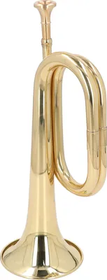 Obrázok produktu pre Španielska trúbka zo zlatej mosadze, jazdecká trúbka, kľúč C, vojenská trúbka, priemer 11 cm, náustok pre orchester a dychový orchester