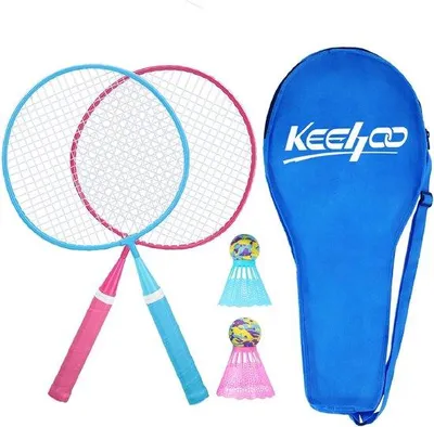 Obrázek produktu pro Badmintonová sada pro 2–4 hráče, lehká a pevná, včetně raket a tašky