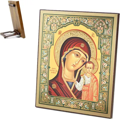 Produktbild von Ikone Gottesmutter Von Kazan Holz 15x18 Икона Казанская Богородица 39130