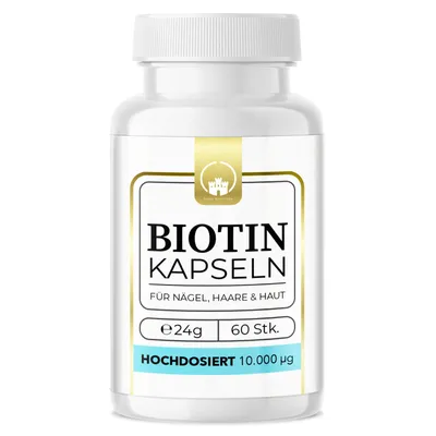 Produktbild von Saint Nutrition® Biotin Kapseln – starke Nägel – verbesserte Haut - Strahlendes gesundes Haar – Vitamin B7 - Nahrungsergänzungsmittel für Frauen