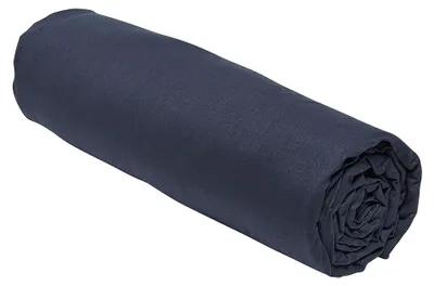 Image de Drap-housse - 140 x 200+30 cm, uni - Bleu marine