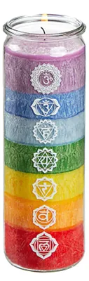 Immagine prodotto di Candela profumata a tema chakra, di grandi dimensioni.