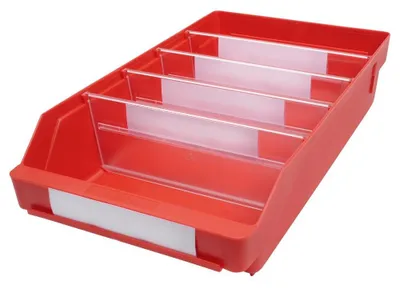 Produktbild von Regalkasten L400xB240xH95mm rot PP