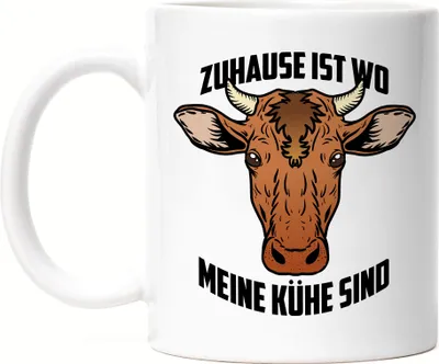 Produktbild von Zuhause Ist Wo Meine Kühe Sind Tasse Kuh-Fans Kuh-Liebhaber Milchkuh Landwirt Geschenkidee