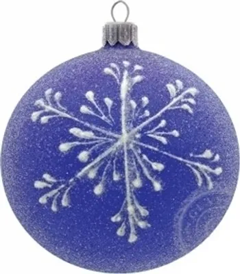 Produktbild von Weihnachtskugel Blau mit Schneeflocken