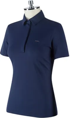 Produktbild von ANIMO Burry Damen Poloshirt Ombra dunkelblau mit kleinem silbernen Logo FS/22, Größe:46 (D40)