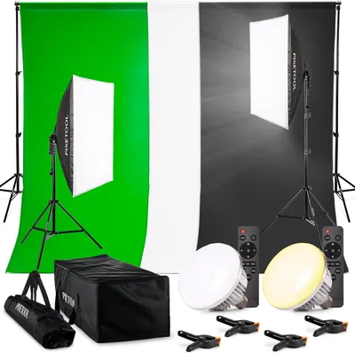 Immagine prodotto di Schermo verde - Set fotografico - Sistema di sfondo - Tessuto per sfondo - Sfondo per studio