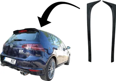 Zdjęcie produktu dla Tylny spojler bagażnika do VW Golf 7 & 7.5 12-20 GTI Design czarny błyszczący.