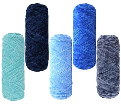 Produktbild von Samtig Babywolle Chenille Garn 500g (5x100g) Kuschelweich Plüschwolle zum Stricken & Häkeln