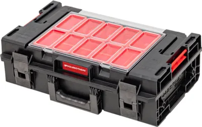 Produktbild von Toolbrothers RHINO XXL Werkzeugkoffer ECO Handling+ Höhe M 15,4 l IP66 mit herausnehmbaren Trennwänden + Boxen