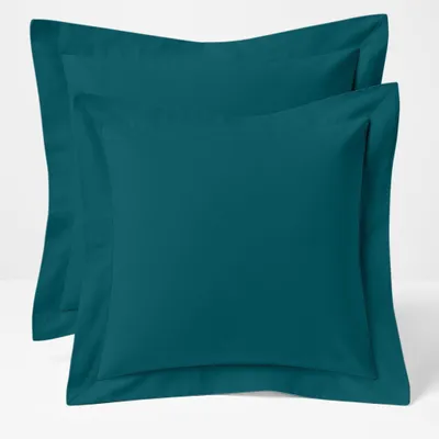 Productafbeelding van Exportkwaliteit 450 draadtelling 100% Egyptisch katoen Continental kussenslopen Pack van 2 - wit (grote Euro/Continental (70cm x 70cm), blauw)