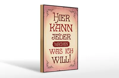 Produktbild von Holzschild Spruch 20x30cm kann jeder machen was will