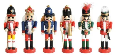 Obrázok produktu pre Ozdoba na vianočný stromček, "Nutcracker" (Dediško do orechov), 6 kusov, 13 cm, M13607