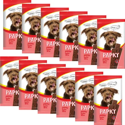 Obrázek produktu pro Akinu PAPKY Hovězí plátky pamlsek pro psy 12 x 12 ks