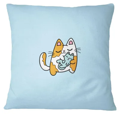 Dekokissenbezug 45x45 cm, Lichtblau, Polyester, mit Reißverschluss