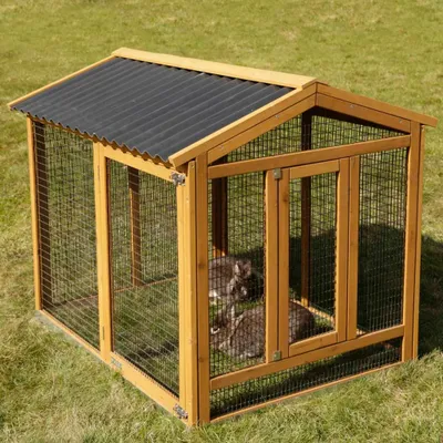 Image de Kerbl Pro Enclos pour lapins 115 x 85 x 90 cm Bois 81720