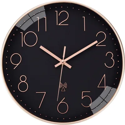 Produktbild von Wanduhr, Funkuhr, Küchenuhr, geräuschlos, 300 mm Design-Wanduhr, Bürouhr, moderne Wanduhr, für Zimmer Zuhause KüChe Schlafzimmer Büro Schule