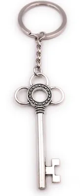 Image de Onwomania Porte-clés Ouvre-porte avec cercles fioritures argent Pendentif Keychain