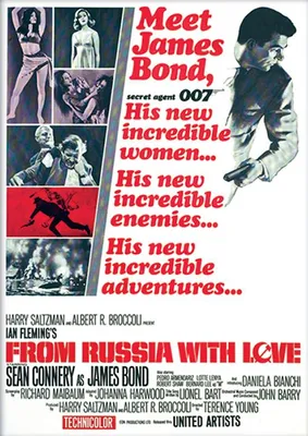 Image de James Bond - From Russia With Love One-sheet - ART PRINT - 30x40cm - Affiche Poster