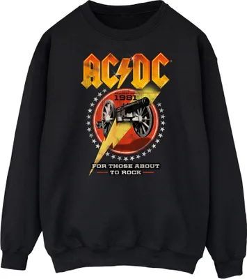 Produktbild von AC/DC - "For Those About To Rock 1981" Sweatshirt für Herren BI48686 (M) (Schwarz)